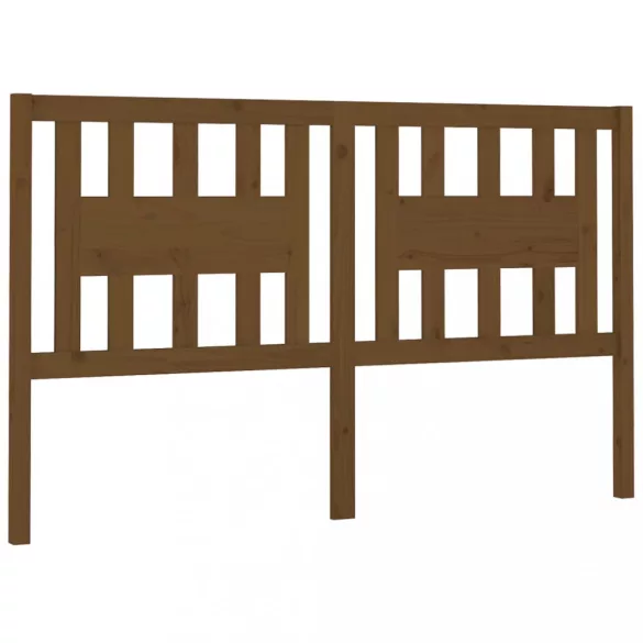 mézbarna tömör fenyőfa fejtámla 126 x 4 x 100 cm