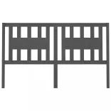 szürke tömör fenyőfa fejtámla 206 x 4 x 100 cm