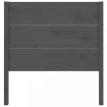 szürke tömör fenyőfa fejtámla 96 x 4 x 100 cm