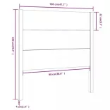 mézbarna tömör fenyőfa fejtámla 106 x 4 x 100 cm
