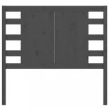 szürke tömör fenyőfa fejtámla 81 x 4 x 100 cm