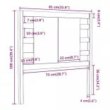 mézbarna tömör fenyőfa fejtámla 81 x 4 x 100 cm