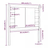 mézbarna tömör fenyőfa fejtámla 106 x 4 x 100 cm