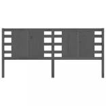 szürke tömör fenyőfa fejtámla 146 x 4 x 100 cm