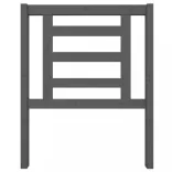 szürke tömör fenyőfa ágyfejtámla 81 x 4 x 100 cm