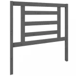 szürke tömör fenyőfa ágyfejtámla 96 x 4 x 100 cm