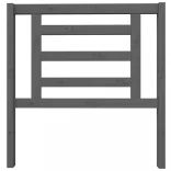 szürke tömör fenyőfa ágyfejtámla 96 x 4 x 100 cm