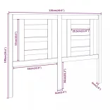 tömör fenyőfa ágyfejtámla 126 x 4 x 100 cm