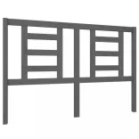 szürke tömör fenyőfa ágyfejtámla 146 x 4 x 100 cm