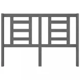 szürke tömör fenyőfa ágyfejtámla 146 x 4 x 100 cm