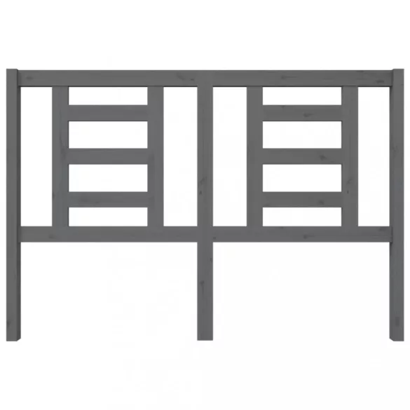 szürke tömör fenyőfa ágyfejtámla 146 x 4 x 100 cm