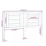 tömör fenyőfa ágyfejtámla 156 x 4 x 100 cm