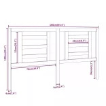 tömör fenyőfa ágyfejtámla 166 x 4 x 100 cm
