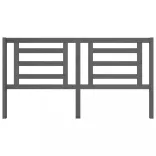 szürke tömör fenyőfa ágyfejtámla 186x4x100 cm