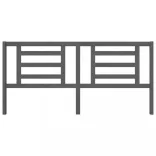 szürke tömör fenyőfa ágyfejtámla 206 x 4 x 100 cm