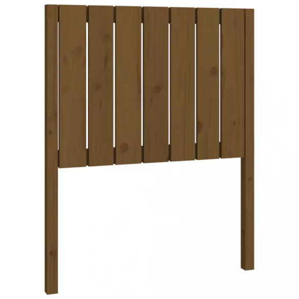 mézbarna tömör fenyőfa ágyfejtámla 80,5x4x100cm