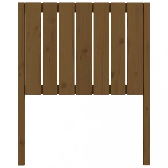 mézbarna tömör fenyőfa ágyfejtámla 80,5x4x100cm