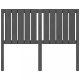 szürke tömör fenyőfa ágyfejtámla 125,5 x 4 x 100 cm