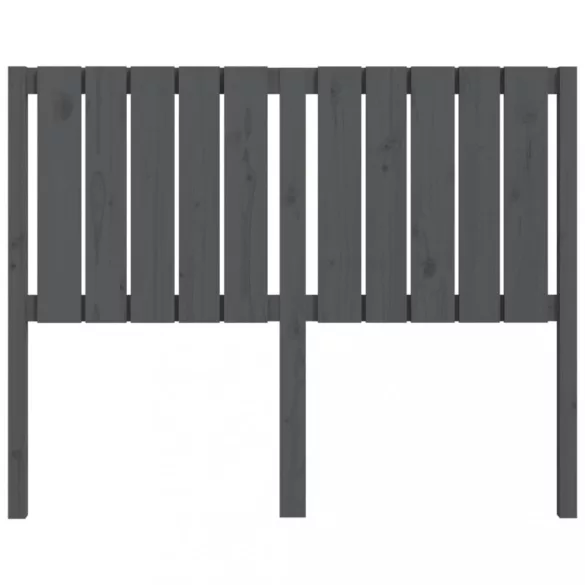 szürke tömör fenyőfa ágyfejtámla 125,5 x 4 x 100 cm