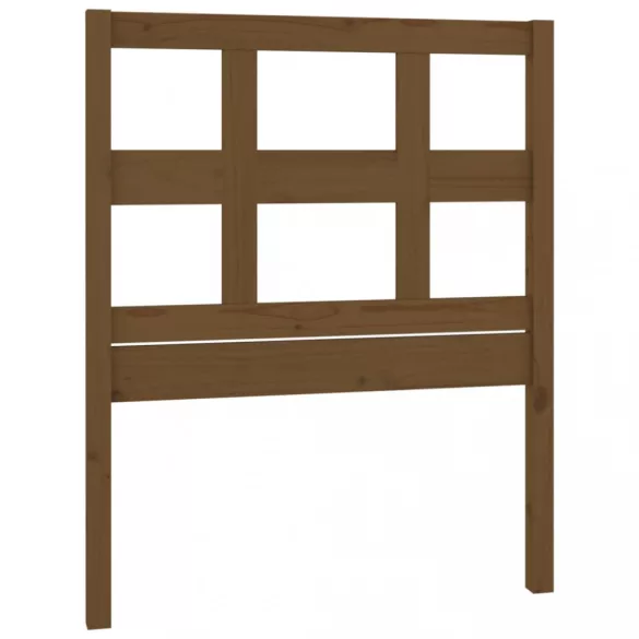mézbarna tömör fenyőfa ágyfejtámla 80,5x4x100cm