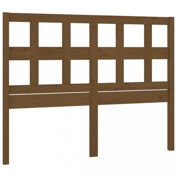mézbarna tömör fenyőfa ágyfejtámla 205,5x4x100 cm