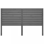 szürke tömör fenyőfa ágyfejtámla 126 x 4 x 100 cm