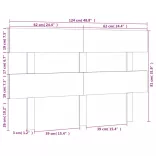 tömör fenyőfa ágyfejtámla 124x3x81 cm