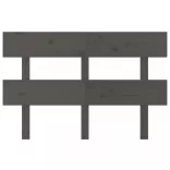 szürke tömör fenyőfa ágyfejtámla 138x3x81 cm