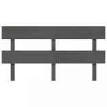 szürke tömör fenyőfa ágyfejtámla 154x3x81 cm