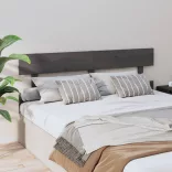 szürke tömör fenyőfa ágyfejtámla 154x3x81 cm