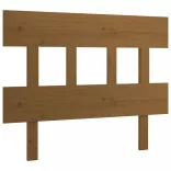 mézbarna tömör fenyőfa ágyfejtámla 93,5x3x81 cm