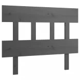 szürke tömör fenyőfa ágyfejtámla 103,5x3x81 cm