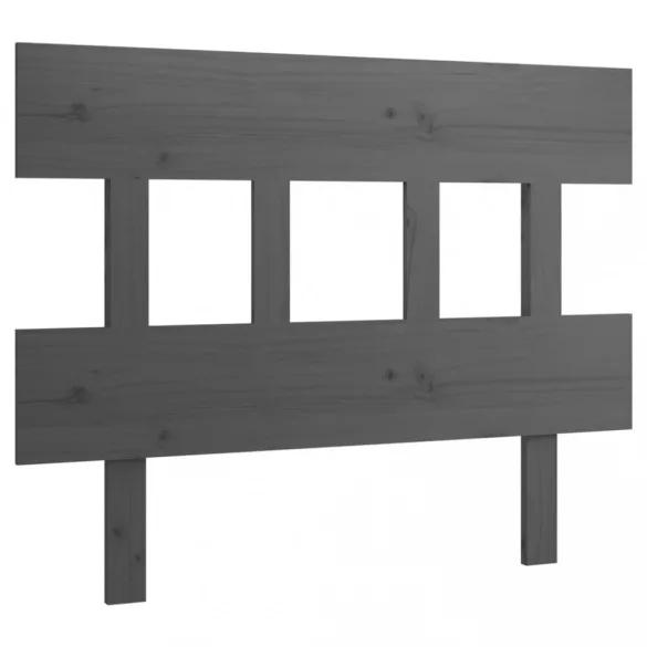 szürke tömör fenyőfa ágyfejtámla 103,5x3x81 cm