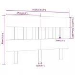 szürke tömör fenyőfa ágyfejtámla 163,5x3x81 cm