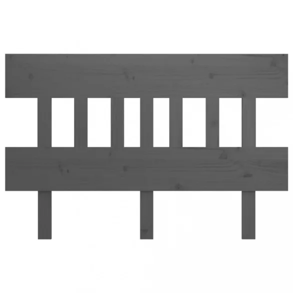 szürke tömör fenyőfa ágyfejtámla 183,5x3x81 cm
