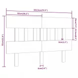 szürke tömör fenyőfa ágyfejtámla 183,5x3x81 cm