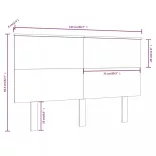 szürke tömör fenyőfa ágyfejtámla 144x6x82,5 cm