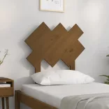 mézbarna tömör fenyőfa ágyfejtámla 72,5x3x81 cm