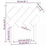 mézbarna tömör fenyőfa ágyfejtámla 92x3x81 cm