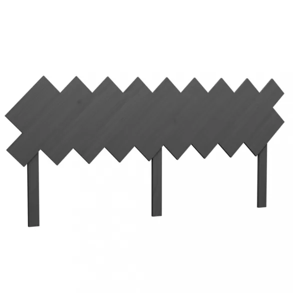 szürke tömör fenyőfa ágyfejtámla 141x4x100 cm