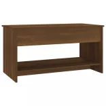 barna tölgy színű szerelt fa dohányzóasztal 102 x 50 x 52,5 cm