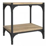 sonoma tölgy színű szerelt fa és acél TV-szekrény 40x33x41 cm