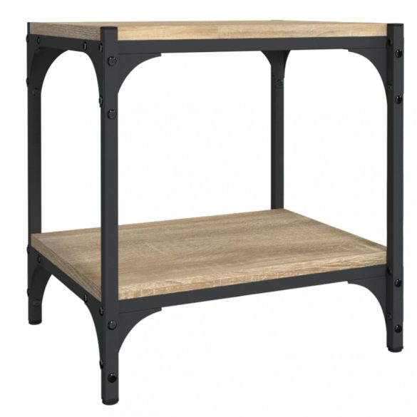 sonoma tölgy színű szerelt fa és acél TV-szekrény 40x33x41 cm