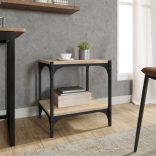 sonoma tölgy színű szerelt fa és acél TV-szekrény 40x33x41 cm