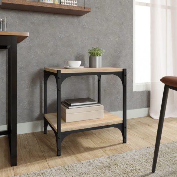 sonoma tölgy színű szerelt fa és acél TV-szekrény 40x33x41 cm