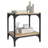 sonoma tölgy színű szerelt fa és acél TV-szekrény 40x33x41 cm