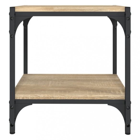 sonoma tölgy színű szerelt fa és acél TV-szekrény 40x33x41 cm