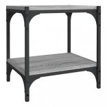 szürke sonoma színű szerelt fa és acél TV-szekrény 40x33x41cm