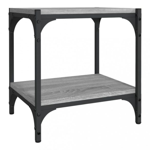 szürke sonoma színű szerelt fa és acél TV-szekrény 40x33x41cm