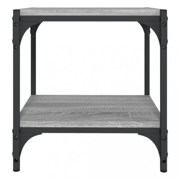 szürke sonoma színű szerelt fa és acél TV-szekrény 40x33x41cm